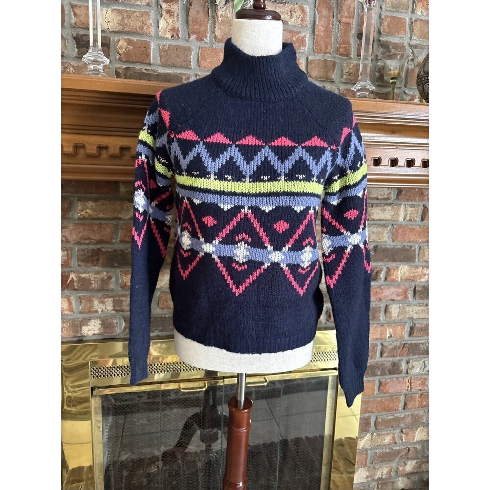 SO Authentic Mock Neck  Nubby Cozy Pullover Size Small Blue NWT